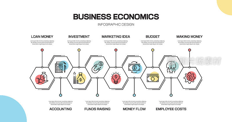 Business Economics Line Infographic Design